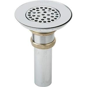 Elkay LK18 Brass Drain Fitting with Perforated 3" Grid Strainer - Chrome
